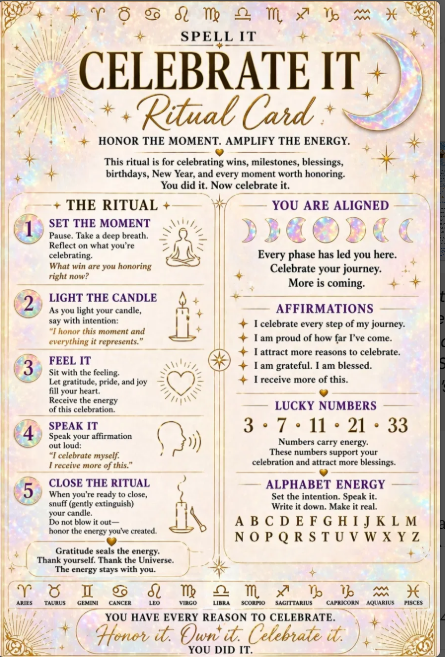 Celebrate It ritual card